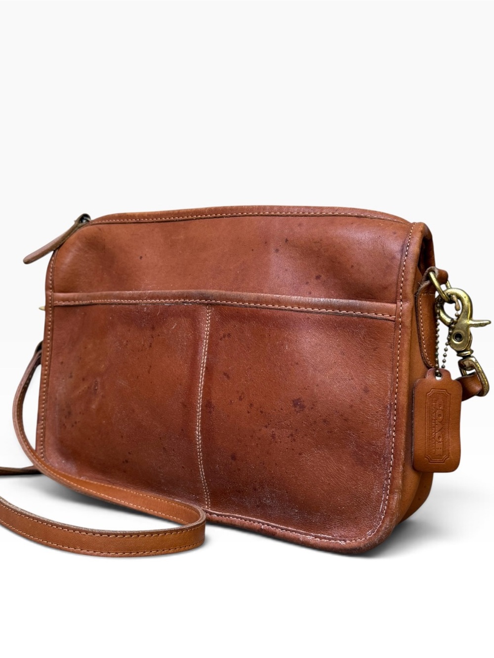 Vintage Coach Companion Bag 8008 British Tan Glove Tanned Leather